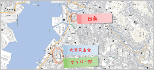 修学旅行や校外学習用の地図も作成できます