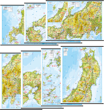 M日本地方別地図 7本セット 株式会社帝国書院